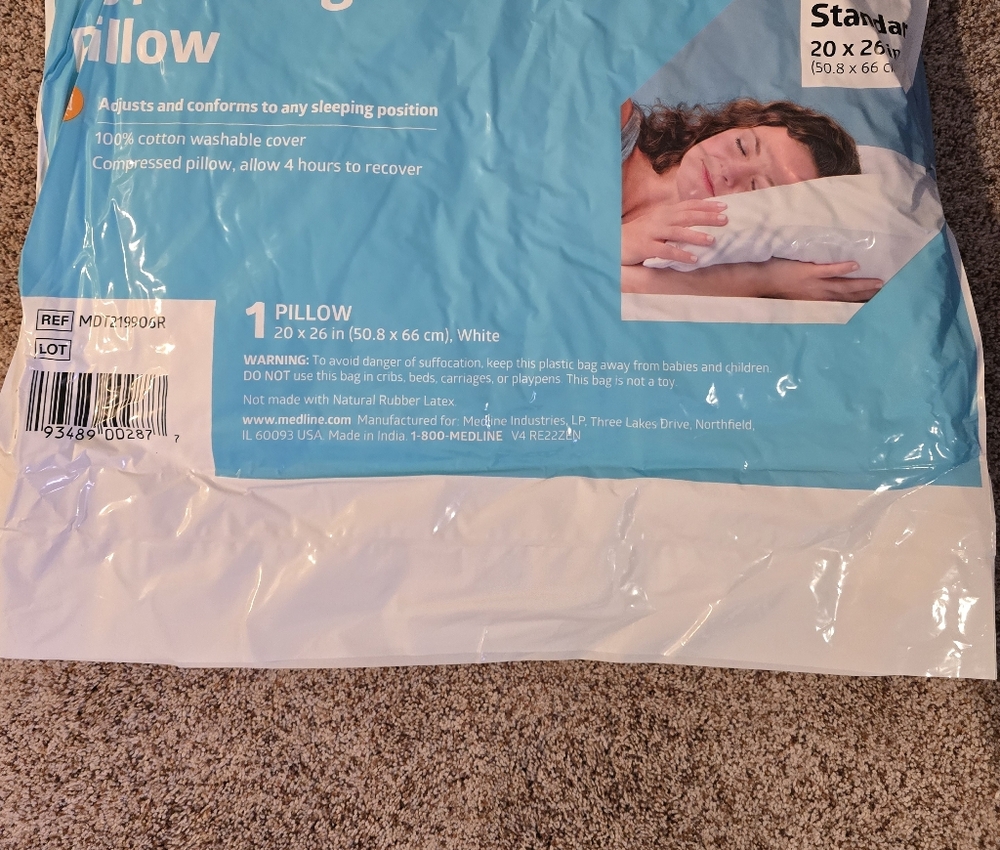 Medline White Comfort Pillow